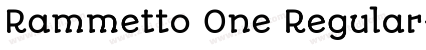 Rammetto One Regular字体转换